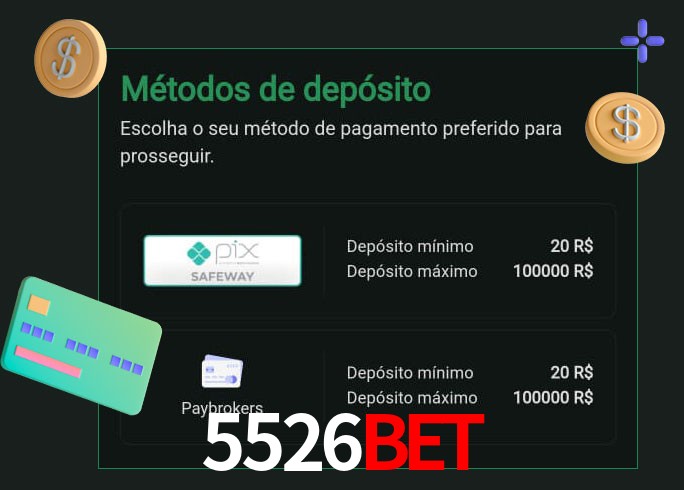 O cassino 5526bet oferece uma grande variedade de métodos de pagamento